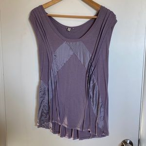 Anthropologie. Bordeaux, lavender sleeveless top
